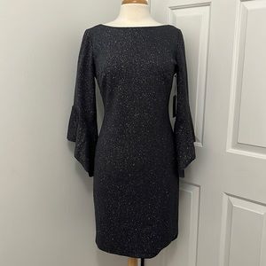 Vince Camuto gray silver sparkle dress